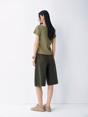 Women's Color-block Halter Mock Two-piece  Top