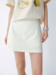 Women's Casual Lyocell High-Waist A-Line Short Skirt