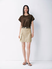 Women's T-Shirt Paneled Mini Dress