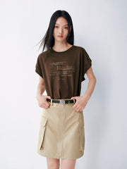 Women's T-Shirt Paneled Mini Dress