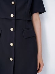 Women's Chanel-Style Commuter Short Sleeve Dress