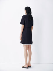 Women's Chanel-Style Commuter Short Sleeve Dress