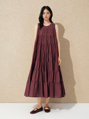 Women's Flared Tiered Long Dress