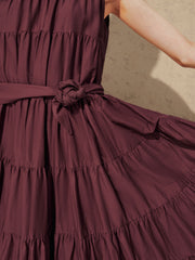 Women's Flared Tiered Long Dress