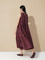 Women's Flared Tiered Long Dress