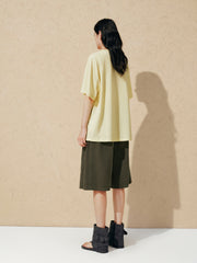 Women Casual Loose Flocked Graphic Tee