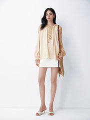 Women's French-style off-shoulder long-sleeve T-shirt