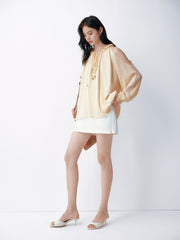 Women's French-style off-shoulder long-sleeve T-shirt