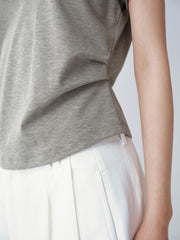Women's Polo Collar Fitted Waist Short Sleeve Tee