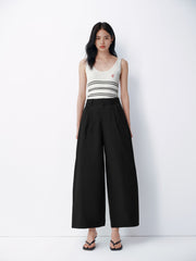 Women's Casual High-Waist Nine-Part Curved Pants
