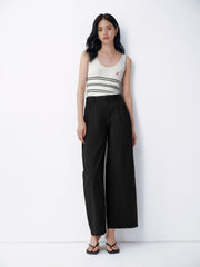 Women's Casual High-Waist Nine-Part Curved Pants