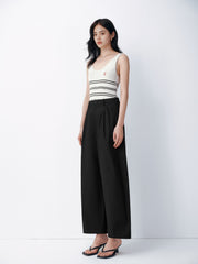 Women's Casual High-Waist Nine-Part Curved Pants