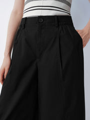 Women's Casual High-Waist Nine-Part Curved Pants