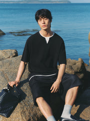Men's Layered-Look Waffle T-Shirt