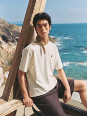 Men's Solid Embroidered T-Shirt