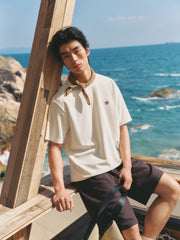 Men's Solid Embroidered T-Shirt