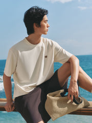 Men's Solid Embroidered T-Shirt