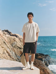 Men's Solid Embroidered T-Shirt