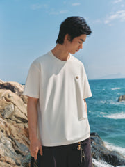Men's Solid Embroidered T-Shirt
