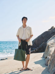 Men's Tencel-Blend Shirt with Embroidery