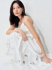 Women's Relaxed Embroidered Camisole Dress