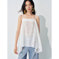 Women's Casual Lyocell Hollow Strap Top