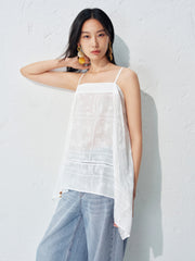 Women's Casual Lyocell Hollow Strap Top