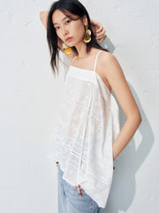 Women's Casual Lyocell Hollow Strap Top