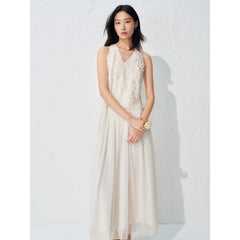 Women's French-style Halter Neck Holiday Dress