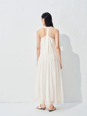 Women's French-style Halter Neck Holiday Dress