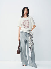 Women's Boho Heavy-Duty Straight-Leg Jeans