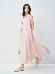 Women's French-style pink halter dress