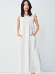 Women's 3D Flower White Vest Dress