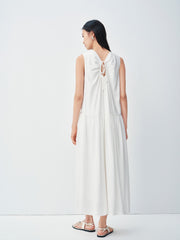 Women's 3D Flower White Vest Dress