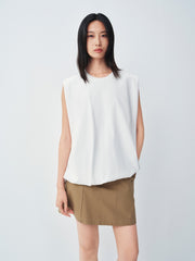 Women's Casual Pleated Sleeveless Top
