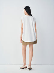 Women's Casual Pleated Sleeveless Top