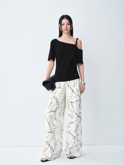 Women's Casual Off-Shoulder Asymmetrical Top
