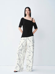 Women's Casual Off-Shoulder Asymmetrical Top