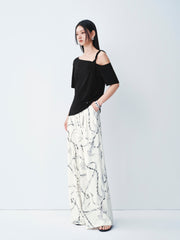 Women's Casual Off-Shoulder Asymmetrical Top