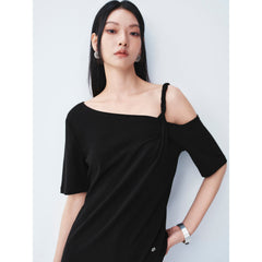 Women's Casual Off-Shoulder Asymmetrical Top