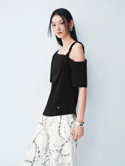 Women's Casual Off-Shoulder Asymmetrical Top