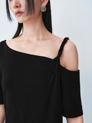Women's Casual Off-Shoulder Asymmetrical Top