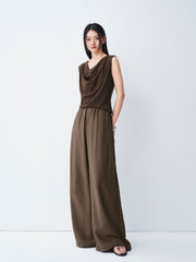 Women's Casual High-Waisted  Curved-Cut Pants