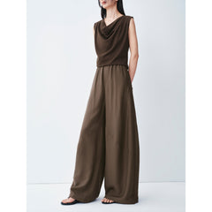 Women's Casual High-Waisted  Curved-Cut Pants