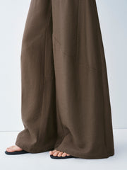 Women's Casual High-Waisted  Curved-Cut Pants