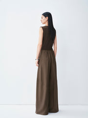 Women's Casual High-Waisted  Curved-Cut Pants