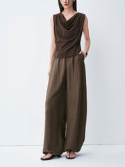 Women's Casual High-Waisted  Curved-Cut Pants