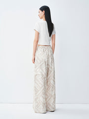 Women's Casual Printed Wide-Leg Pants