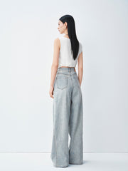 Women's Boho Heavy-Duty Straight-Leg Jeans