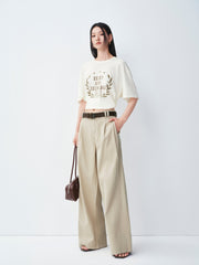 Women's casual loose straight-leg jeans